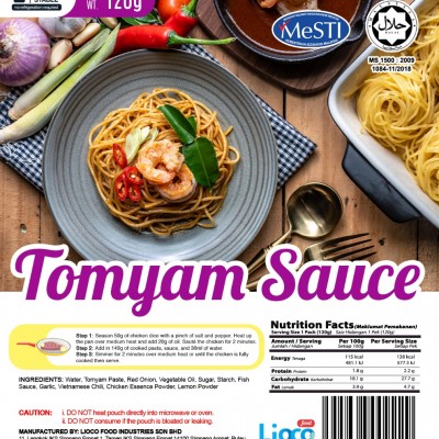 [HALAL - Lioco Food]Tomyam Sauce (Ready To Eat - Marketplace Harian) (24 Pack Per Outer)