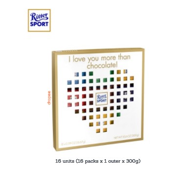 RITTER SPORT Heart Mini Gift Box 300g (16 Units Per Carton)