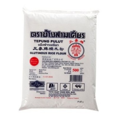 ERAWAN Tepung Pulut cap 3 Gajah 500g
