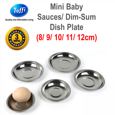 [TOFFI] 10cm Dish Plate Stainless Steel (K4610)