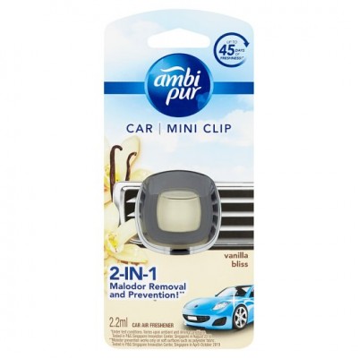 [PRE ORDER ONLY ETA 12-14 Working Days] AMBI PUR CAR MINI CLIP 2.2ML VANILLA BLISS