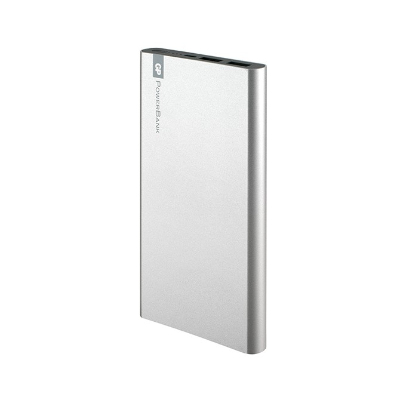 GP Portable Powerbank - Fast Track 10,000 MAH-Silver GPFP10MSE-2B1 (20 Units Per Carton)