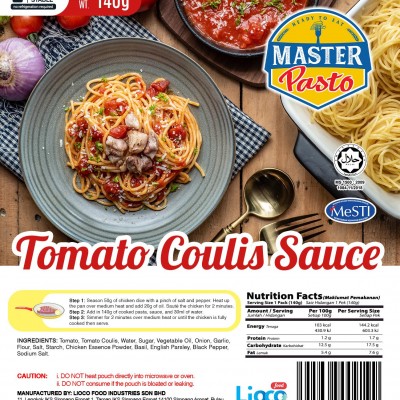 [HALAL - Lioco Food] Tomato Coulis Sauce (Ready To Eat - Marketplace Harian) (1 Pack Per Delivery)