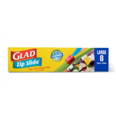 [PRE ORDER ONLY ETA 12-14 Working Days] GLAD ZIP SLIDE LARGE 12 8'S